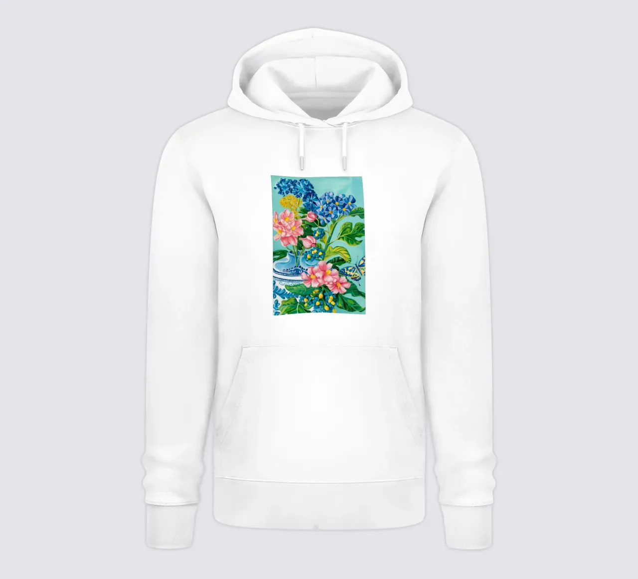 Azure Bloom Flutter sudadera con capucha de Infinite Chroma