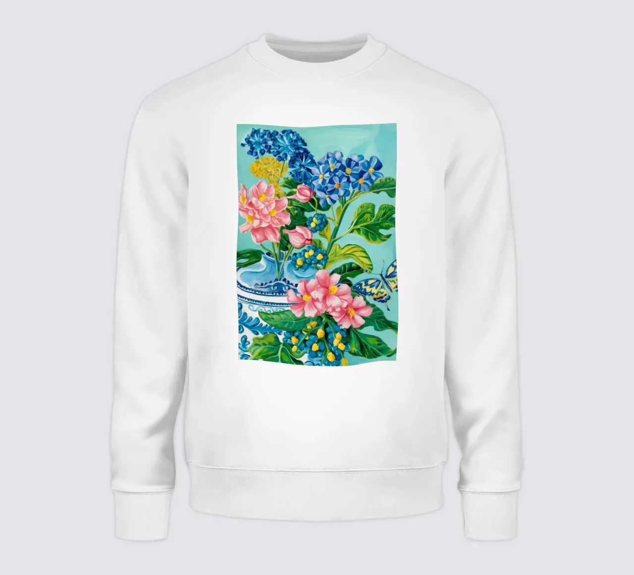 Azure Bloom Flutter Sweatshirt von Infinite Chroma