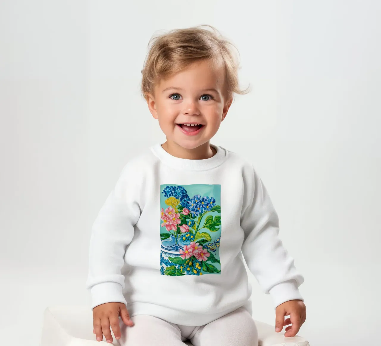 Azure Bloom Flutter sudadera de bebé de Infinite Chroma