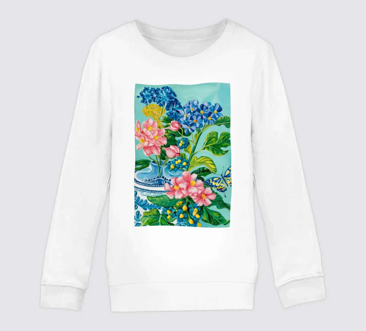 Azure Bloom Flutter sudadera para niño de Infinite Chroma