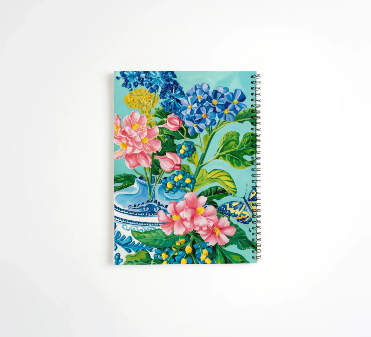 Azure Bloom Flutter spiral notebook by Infinite Chroma