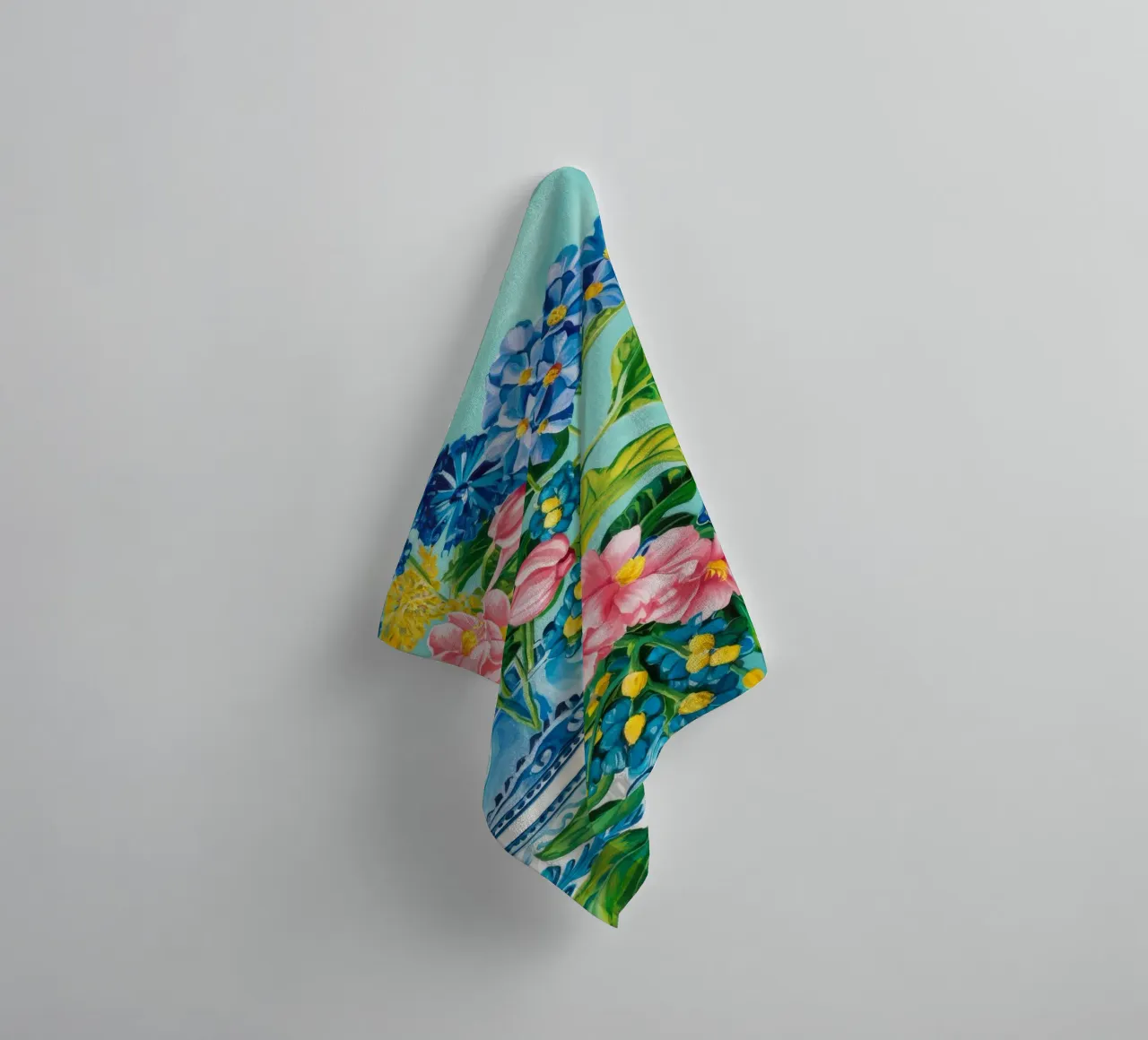 Azure Bloom Flutter towel by Infinite Chroma