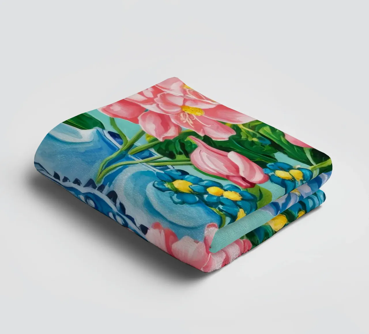 Azure Bloom Flutter towel by Infinite Chroma