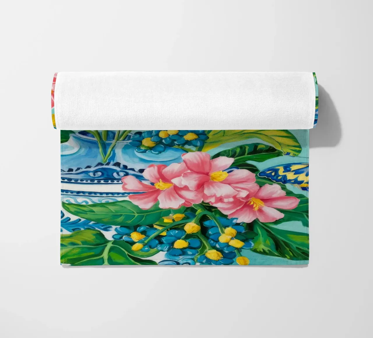 Fiore Azzurro Fluttuante telo mare da Infinite Chroma