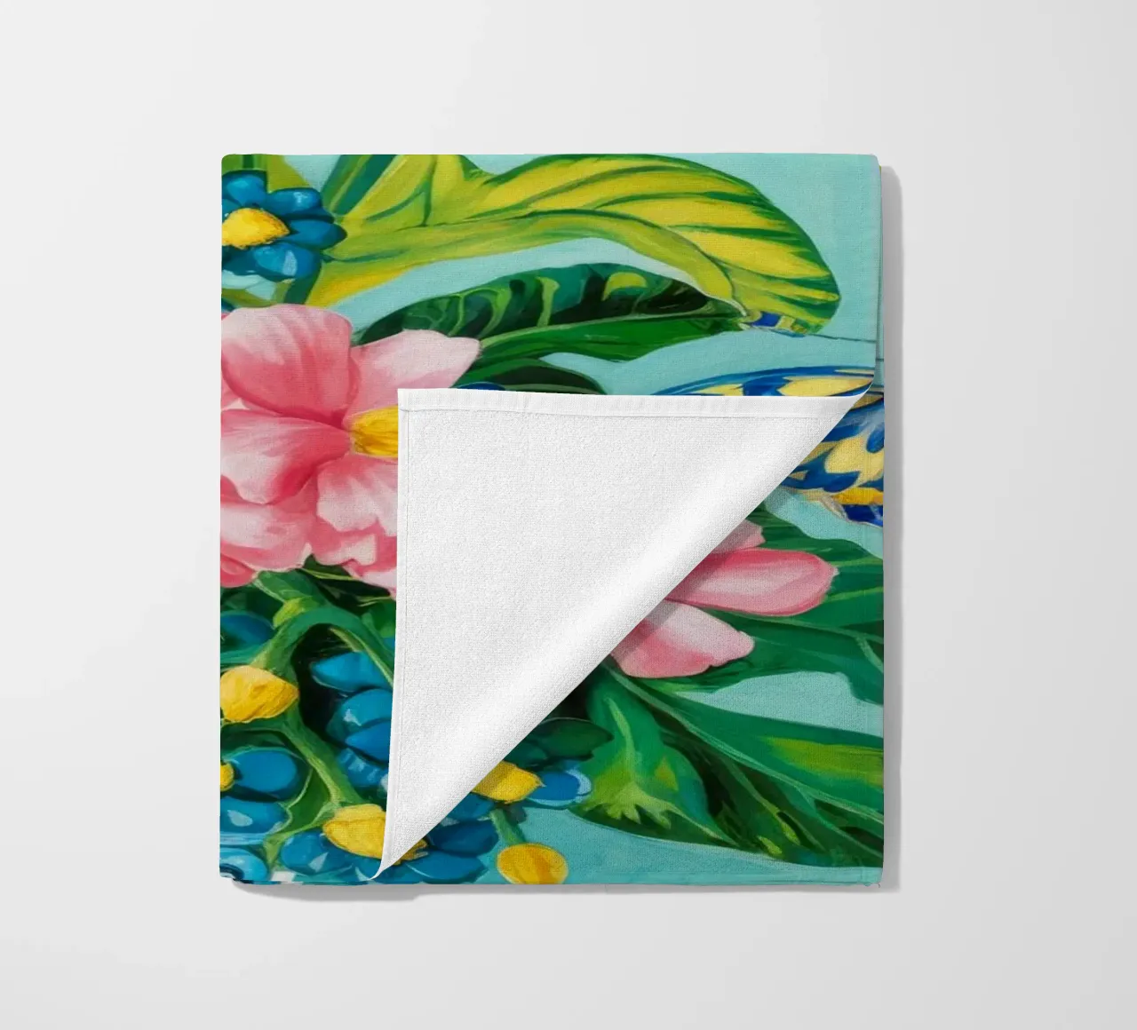 Fiore Azzurro Fluttuante telo mare da Infinite Chroma