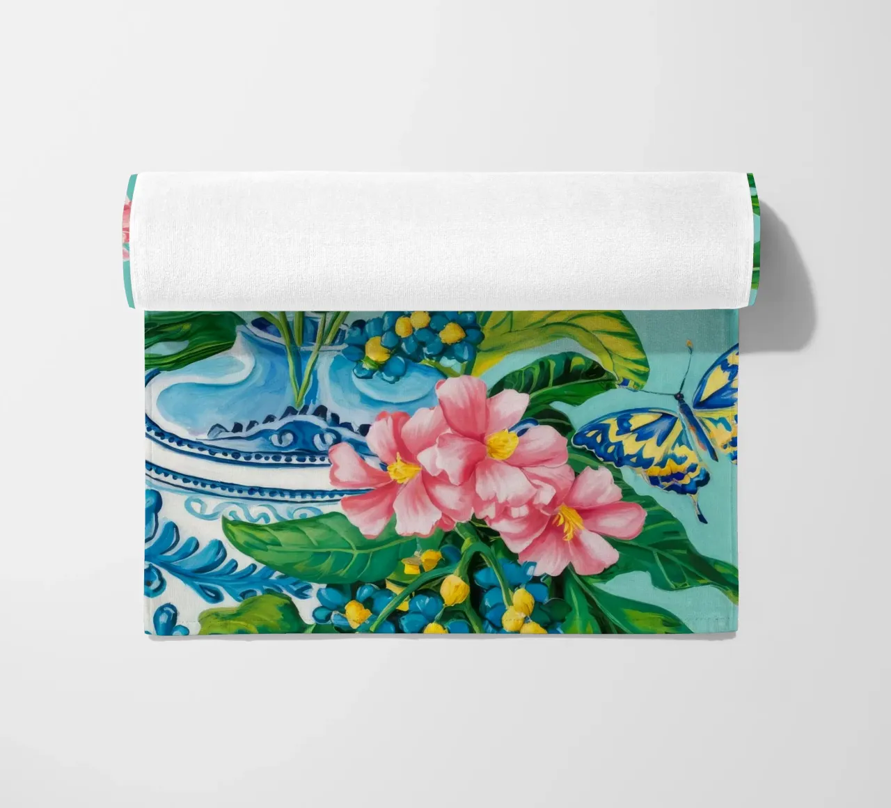 Fiore Azzurro Fluttuante telo mare da Infinite Chroma