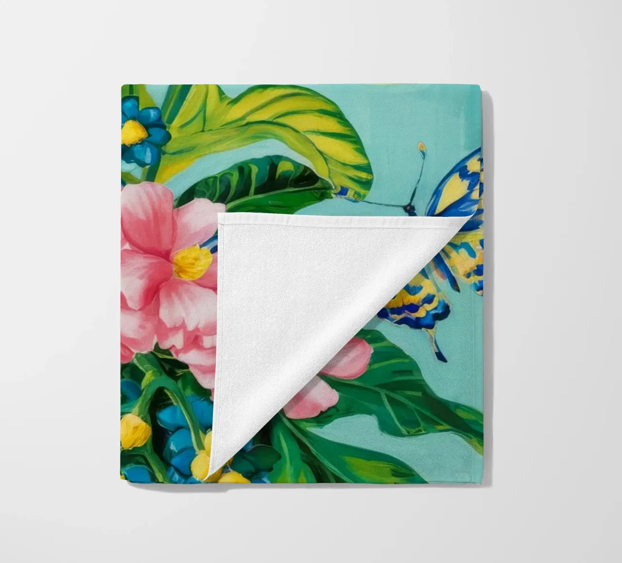 Fiore Azzurro Fluttuante telo mare da Infinite Chroma