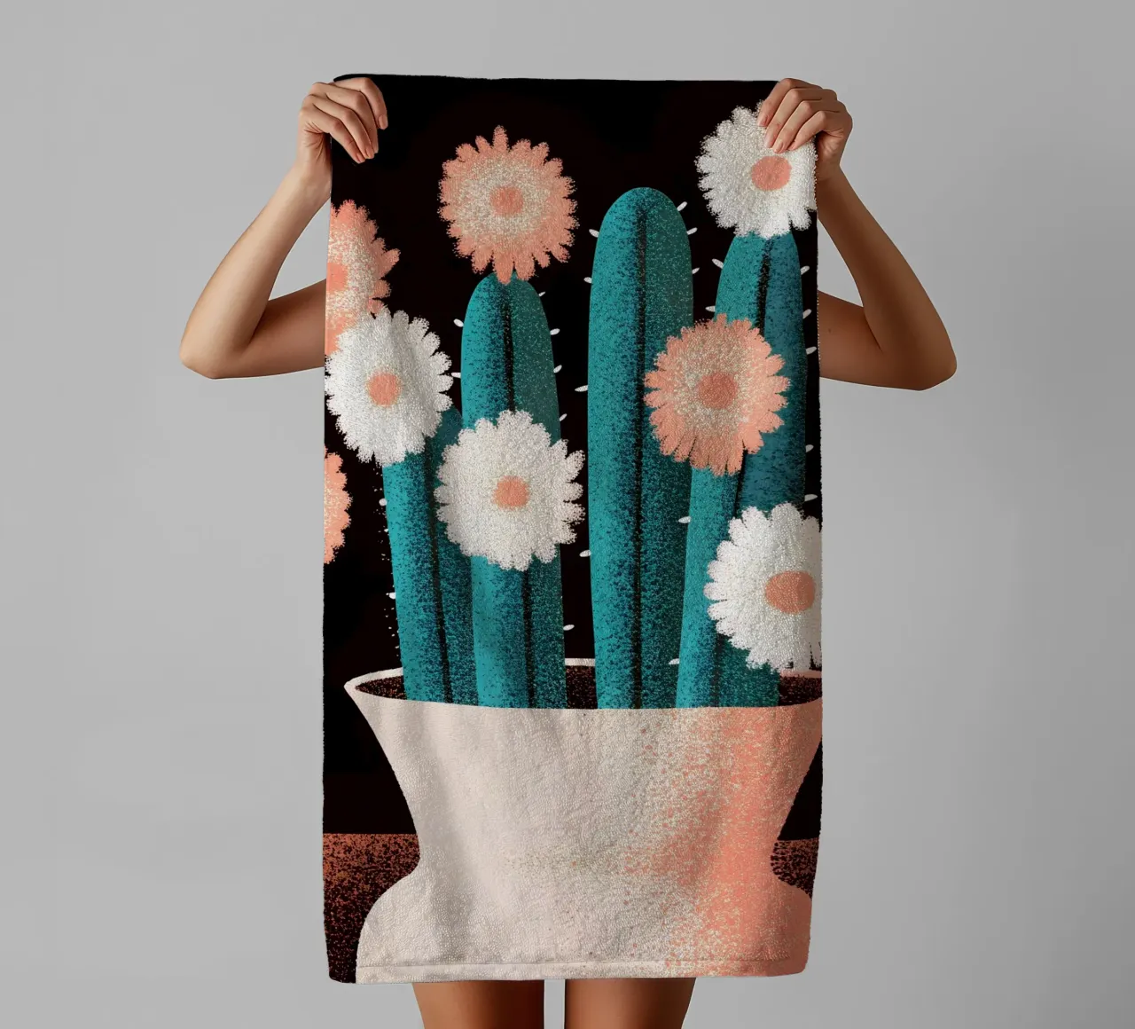 Fiore di cactus asciugamano da bagno da SOUL SHOP