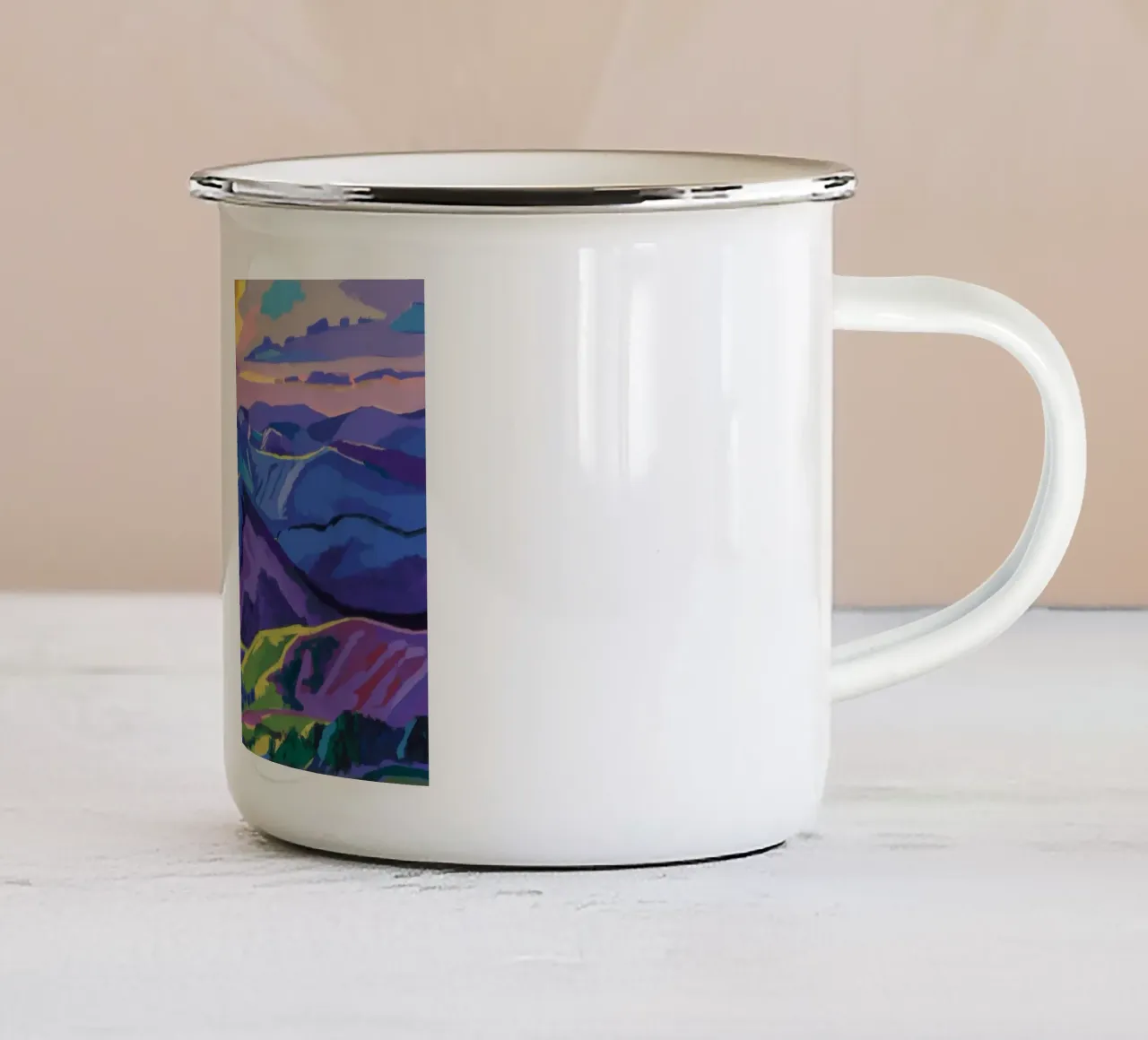 Sogno del picco prismatico tazza in smalto da Celestial Harmony