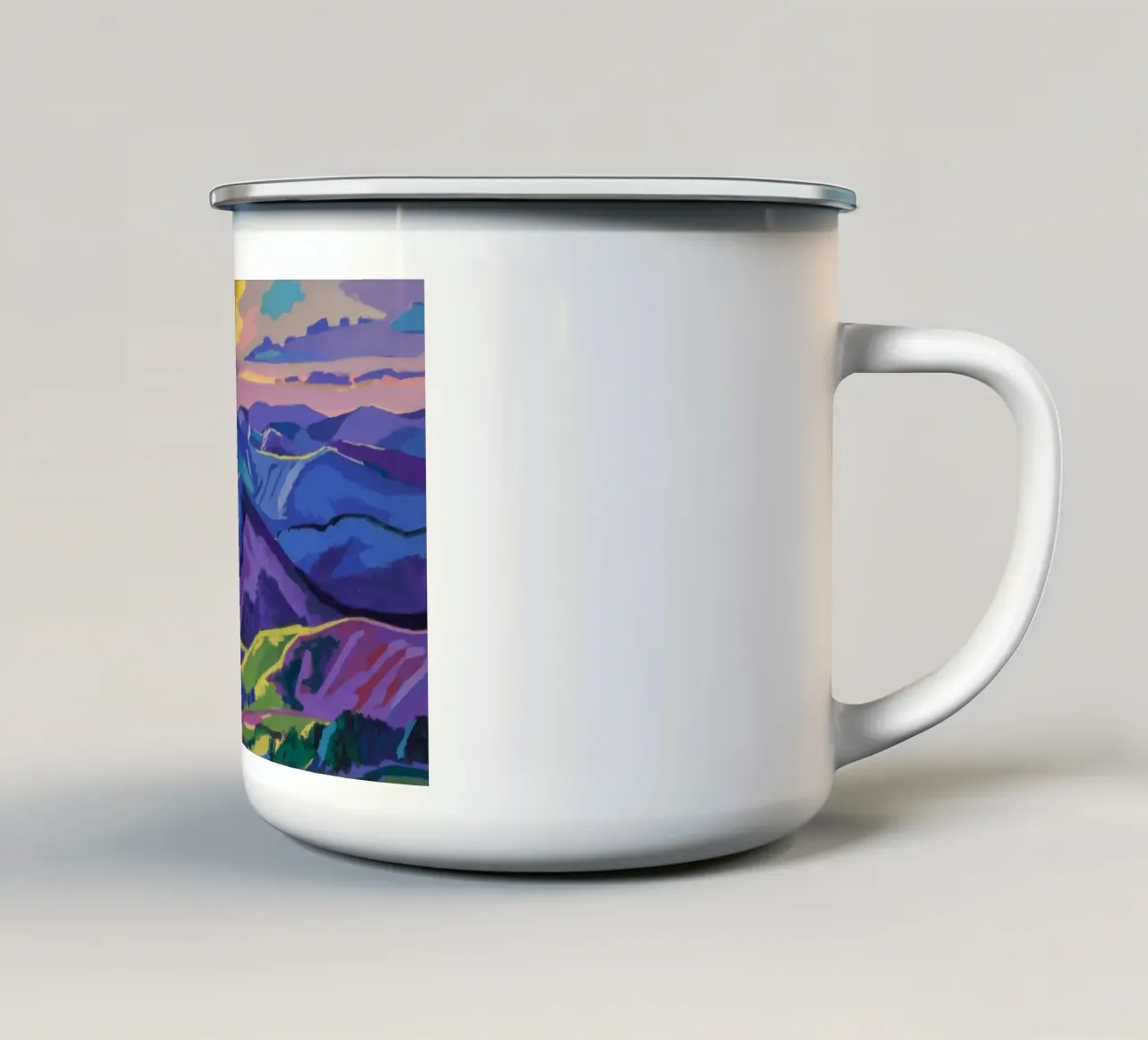 Sogno del picco prismatico tazza in smalto da Celestial Harmony