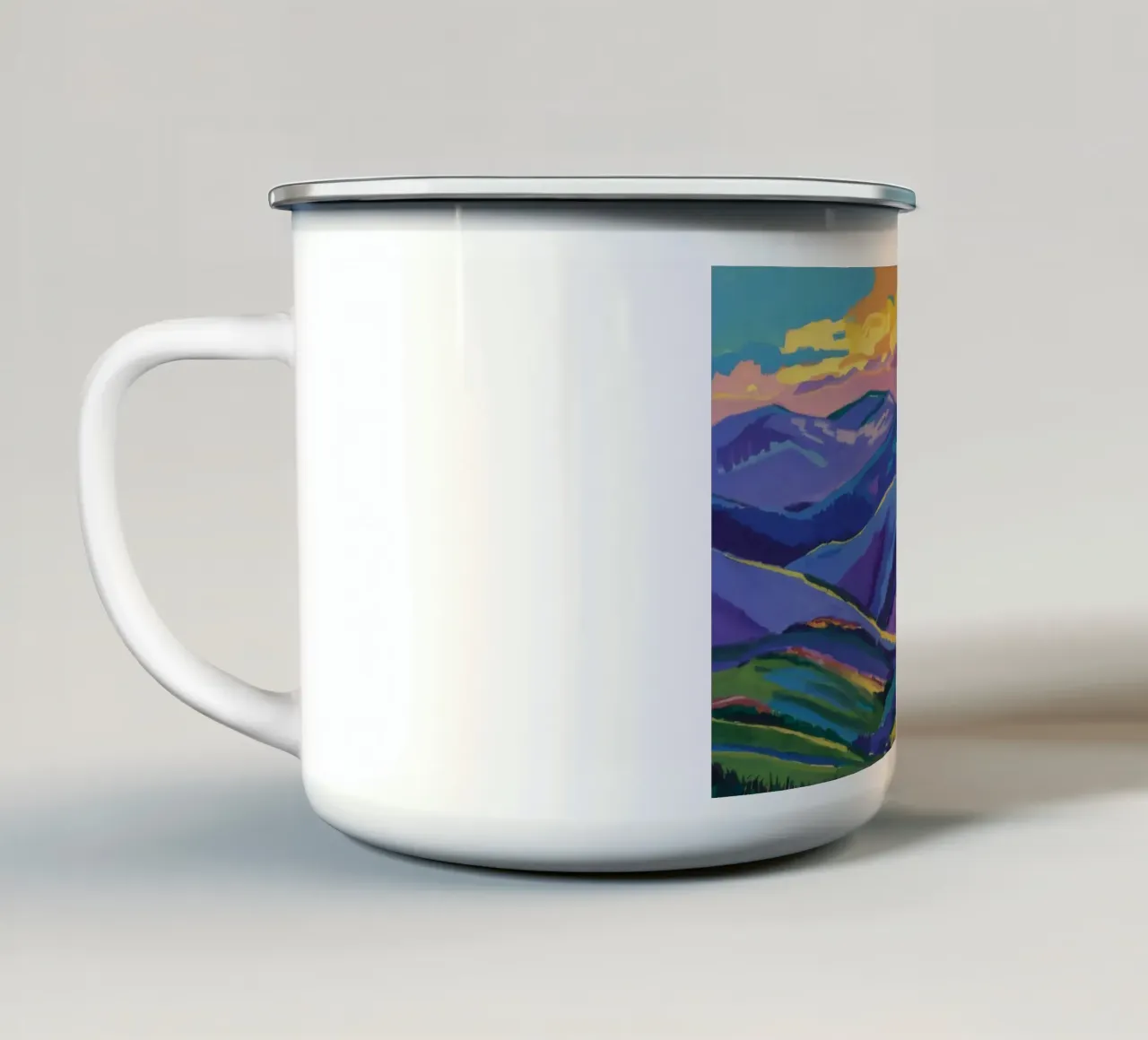 Sogno del picco prismatico tazza in smalto da Celestial Harmony