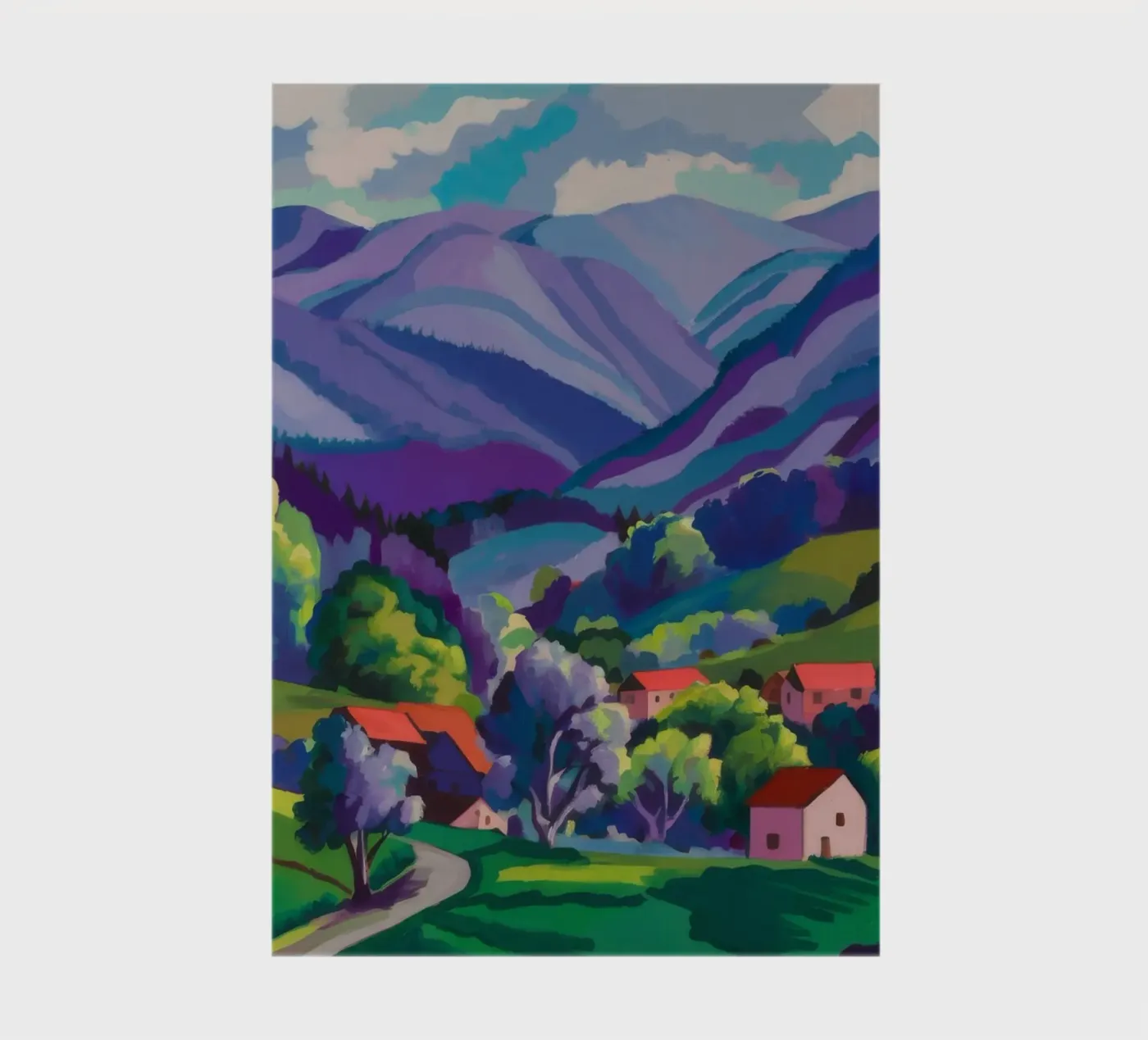 Village Hillside Patchwork notebook by Radiance Landscape