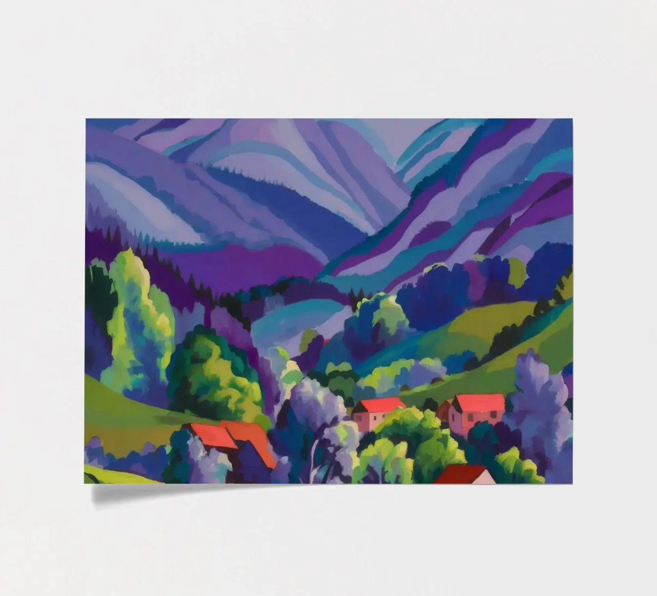 Dorp Hillside Patchwork stickervel van Radiance Landscape