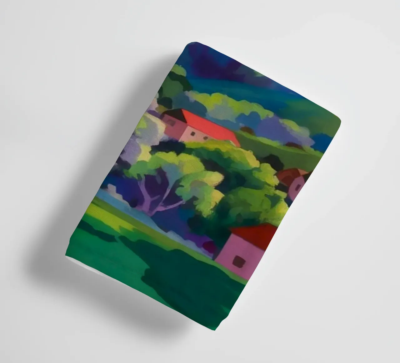 Dorp Hillside Patchwork badhanddoek van Radiance Landscape