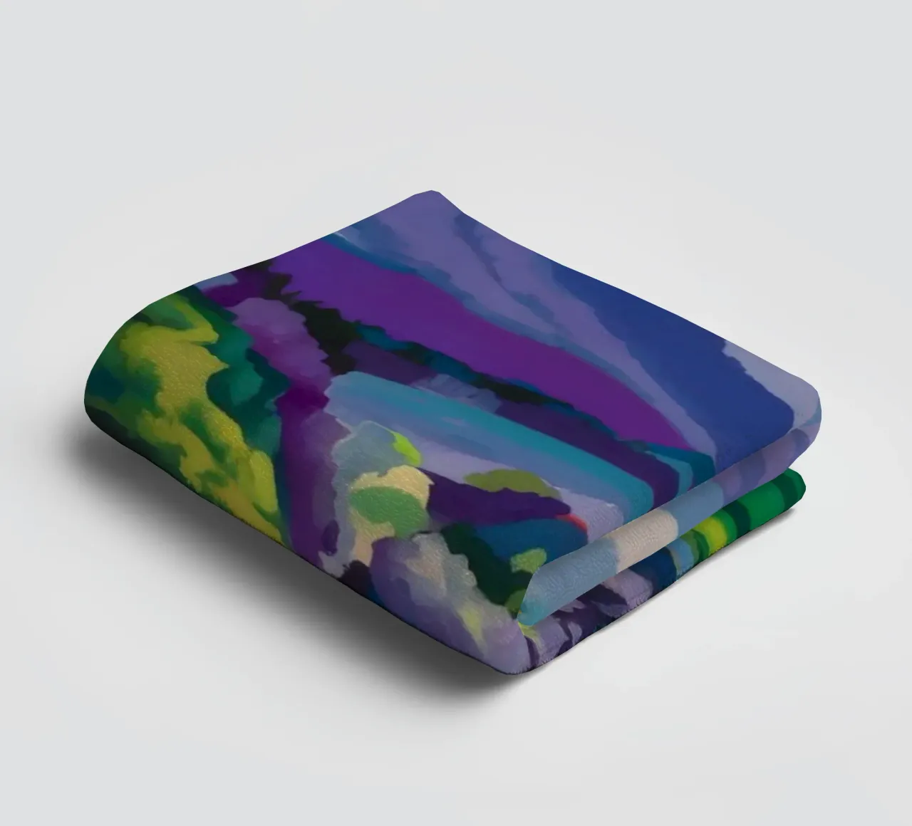 Dorp Hillside Patchwork badhanddoek van Radiance Landscape