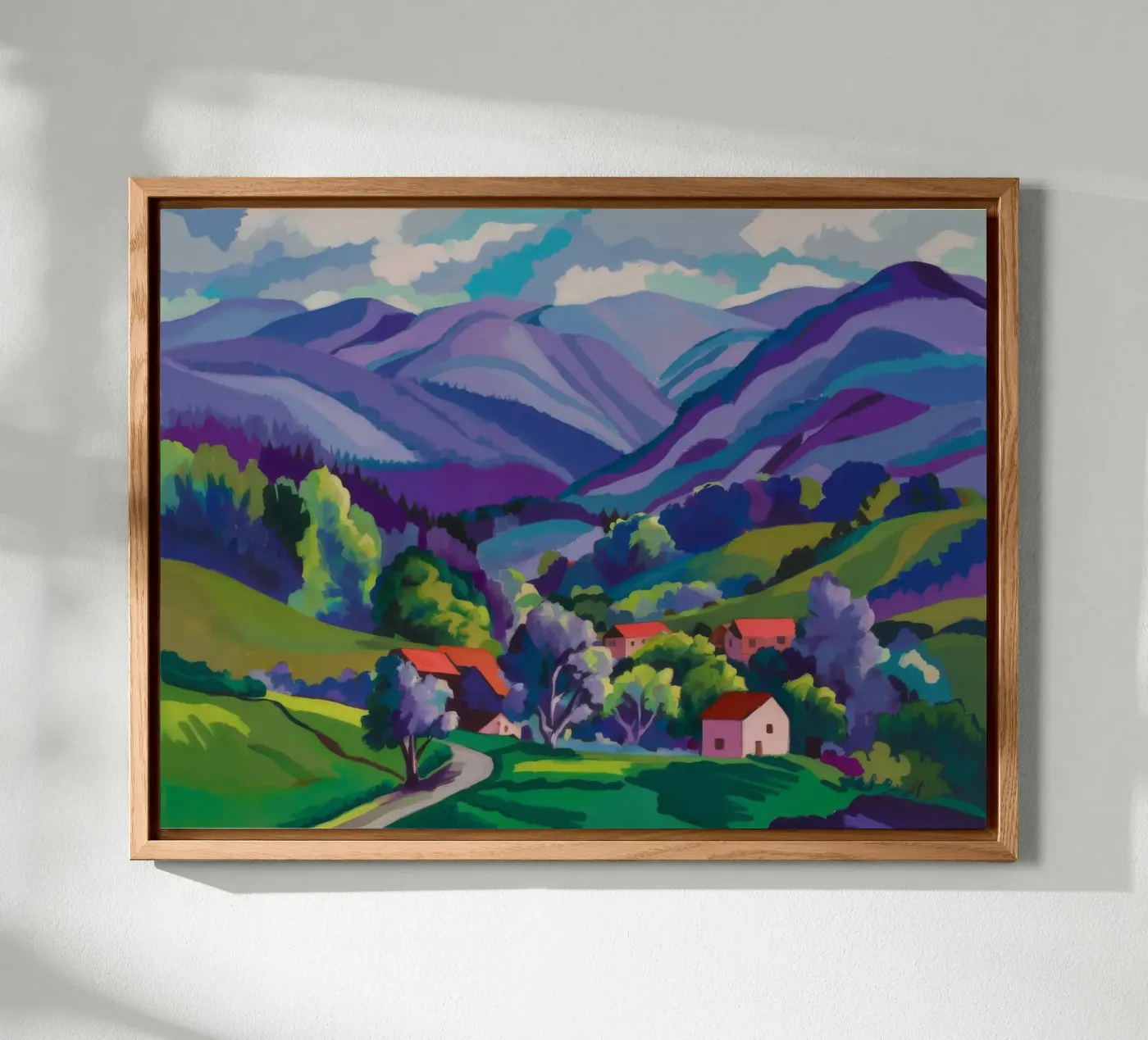 Villaggio Hillside Patchwork pannello forex da Radiance Landscape