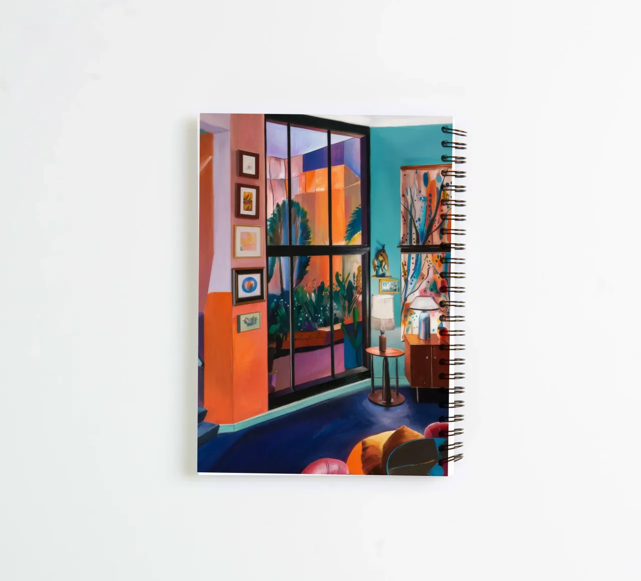 Crimson Threshold Light spiral notebook by Opal Strokes