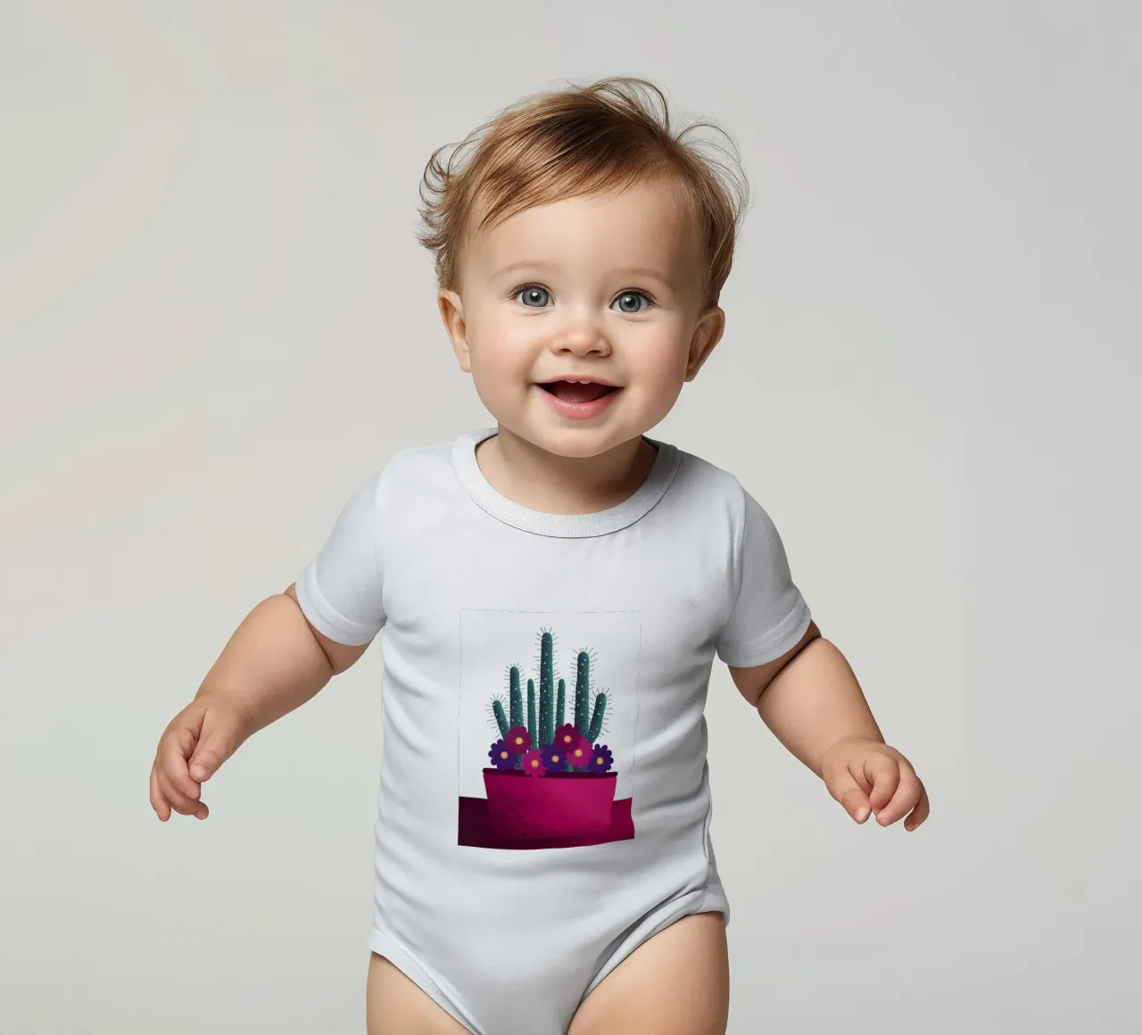 Fiore di cactus body neonato maniche corte da SOUL SHOP