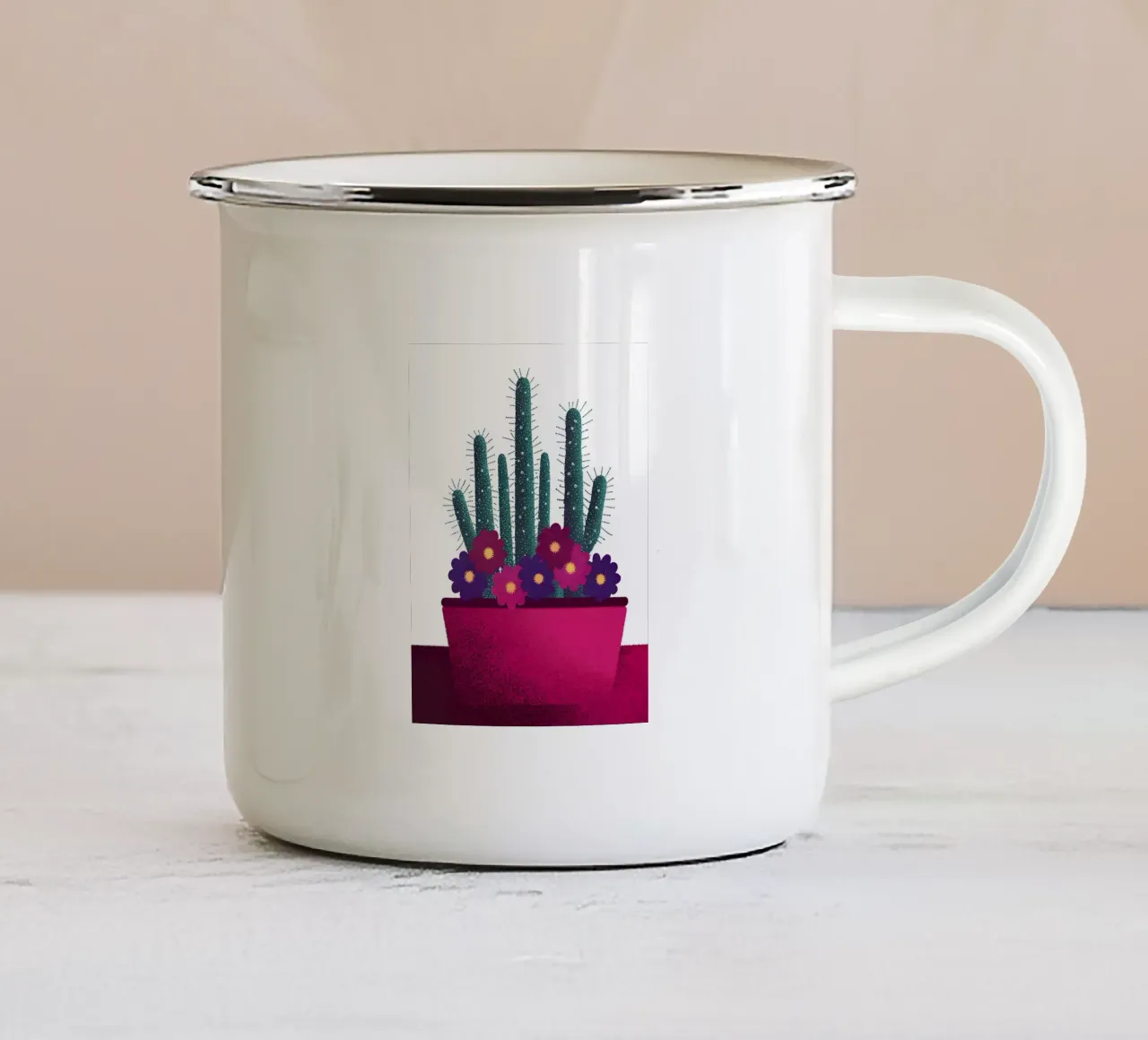 Cactusbloem emaille mok van SOUL SHOP