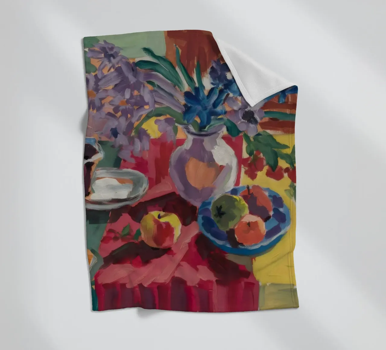 Ruby Teatime Splendor fleece blanket by Radiance Landscape