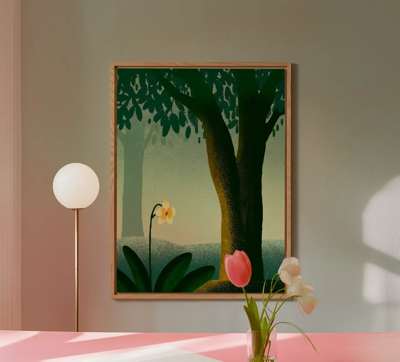 Vue sur les jardins et les arbres panneau forex de SOUL SHOP