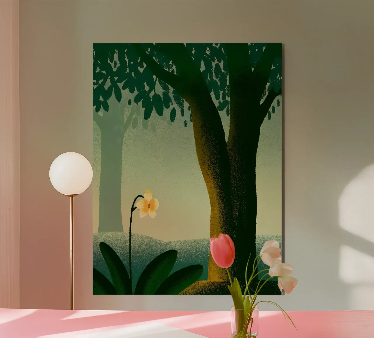 Vue sur les jardins et les arbres panneau forex de SOUL SHOP