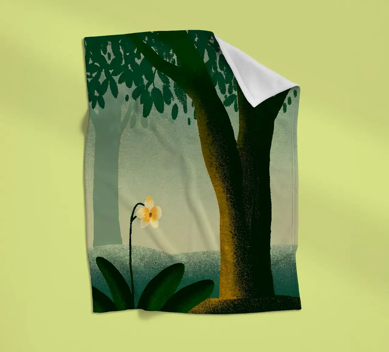 Garden and Tree View fleece blanket by SOUL SHOP