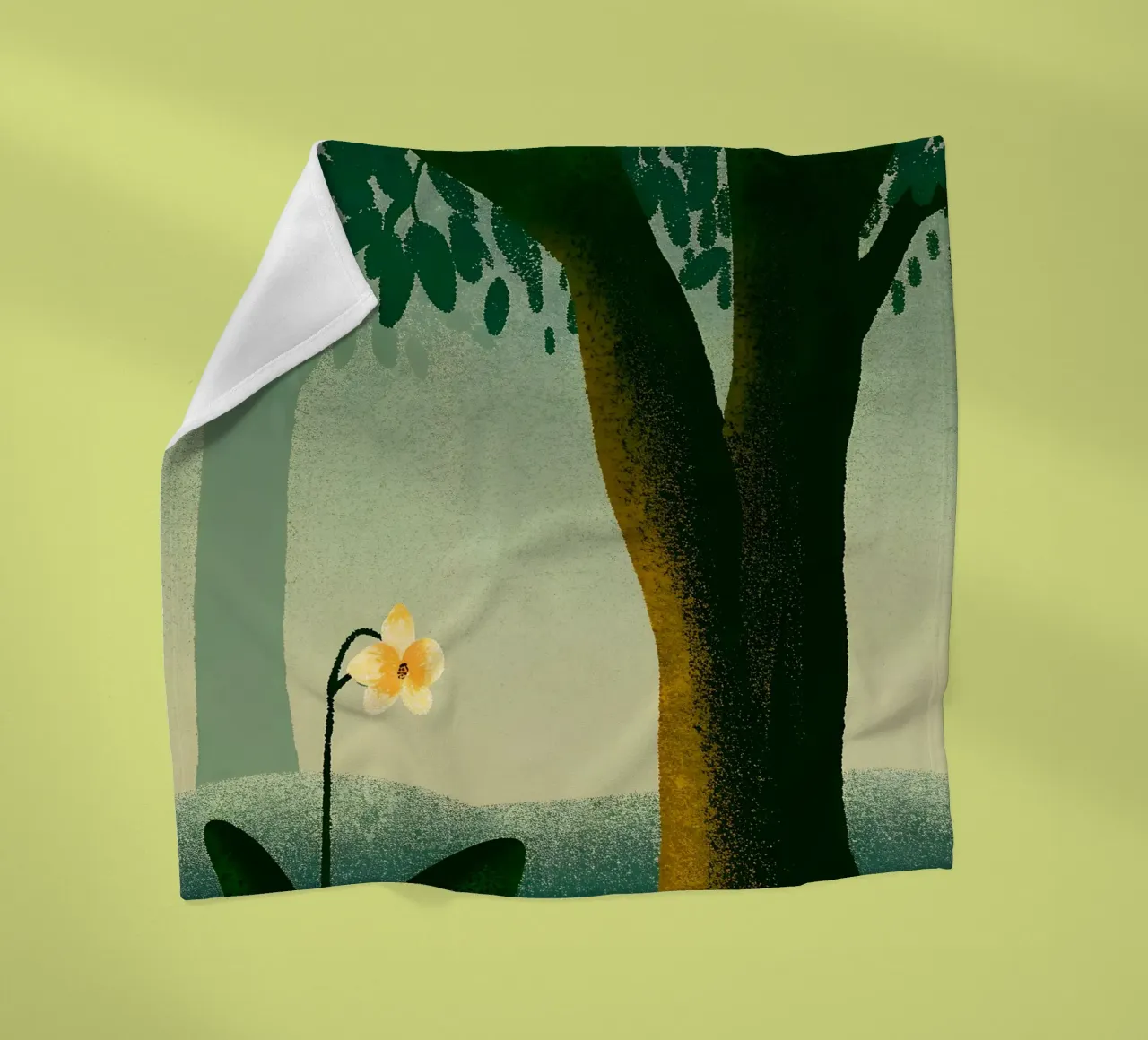 Garden and Tree View fleece blanket by SOUL SHOP