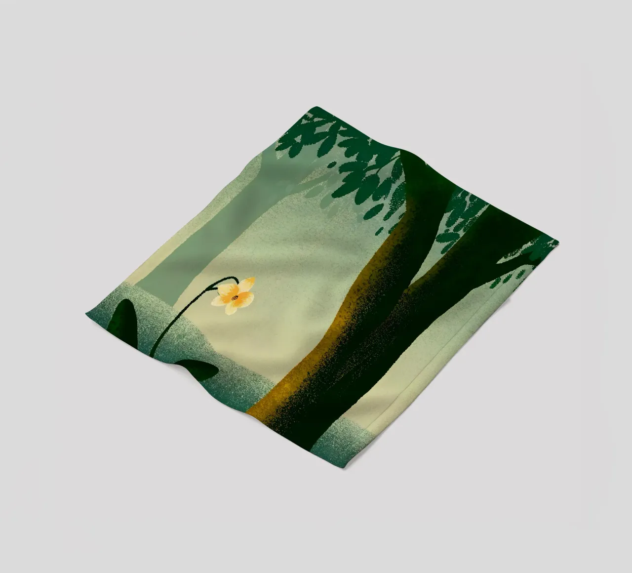 Garden and Tree View fleece blanket by SOUL SHOP