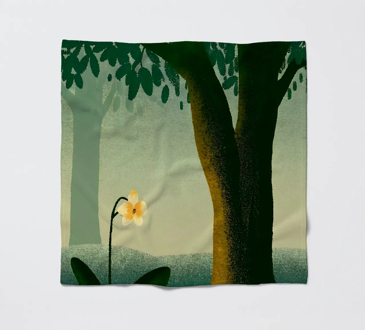 Garden and Tree View fleece blanket by SOUL SHOP