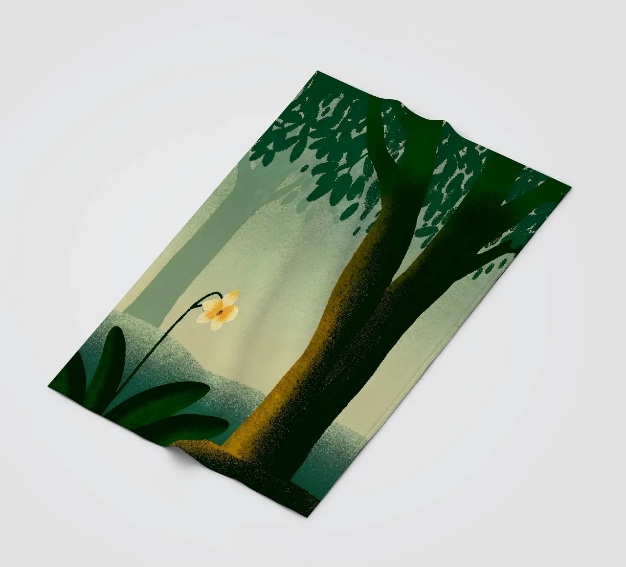 Garden and Tree View fleece blanket by SOUL SHOP
