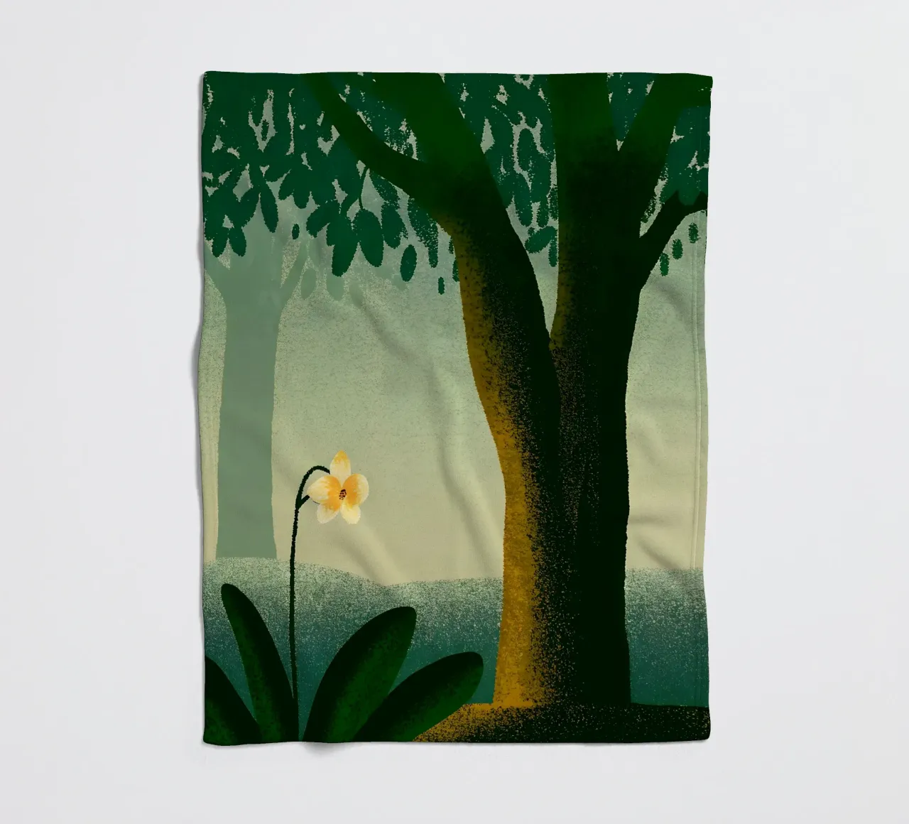 Garden and Tree View fleece blanket by SOUL SHOP