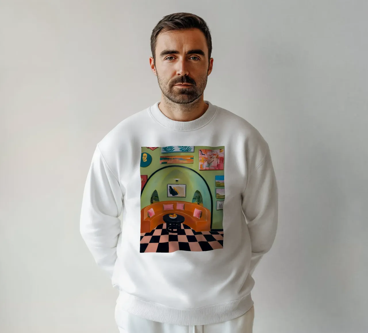 Agrumi a scacchiera felpa da Opal Strokes