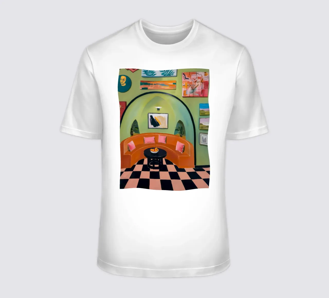 Agrumi a scacchiera t-shirt da Opal Strokes