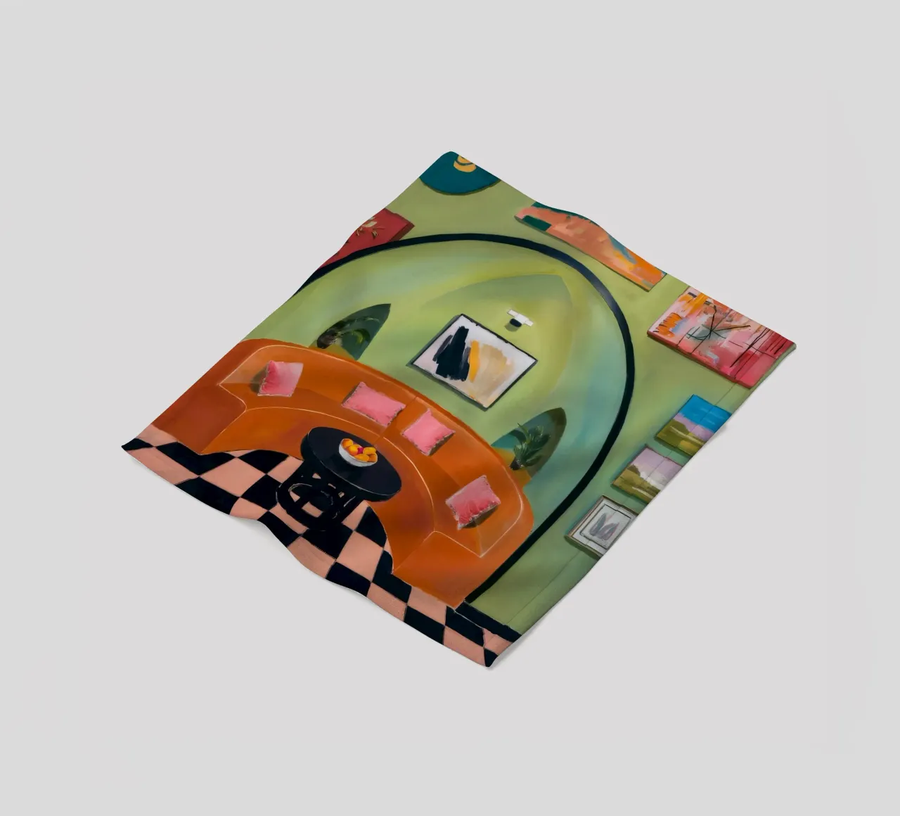 Agrumi a scacchiera coperta in pile da Opal Strokes
