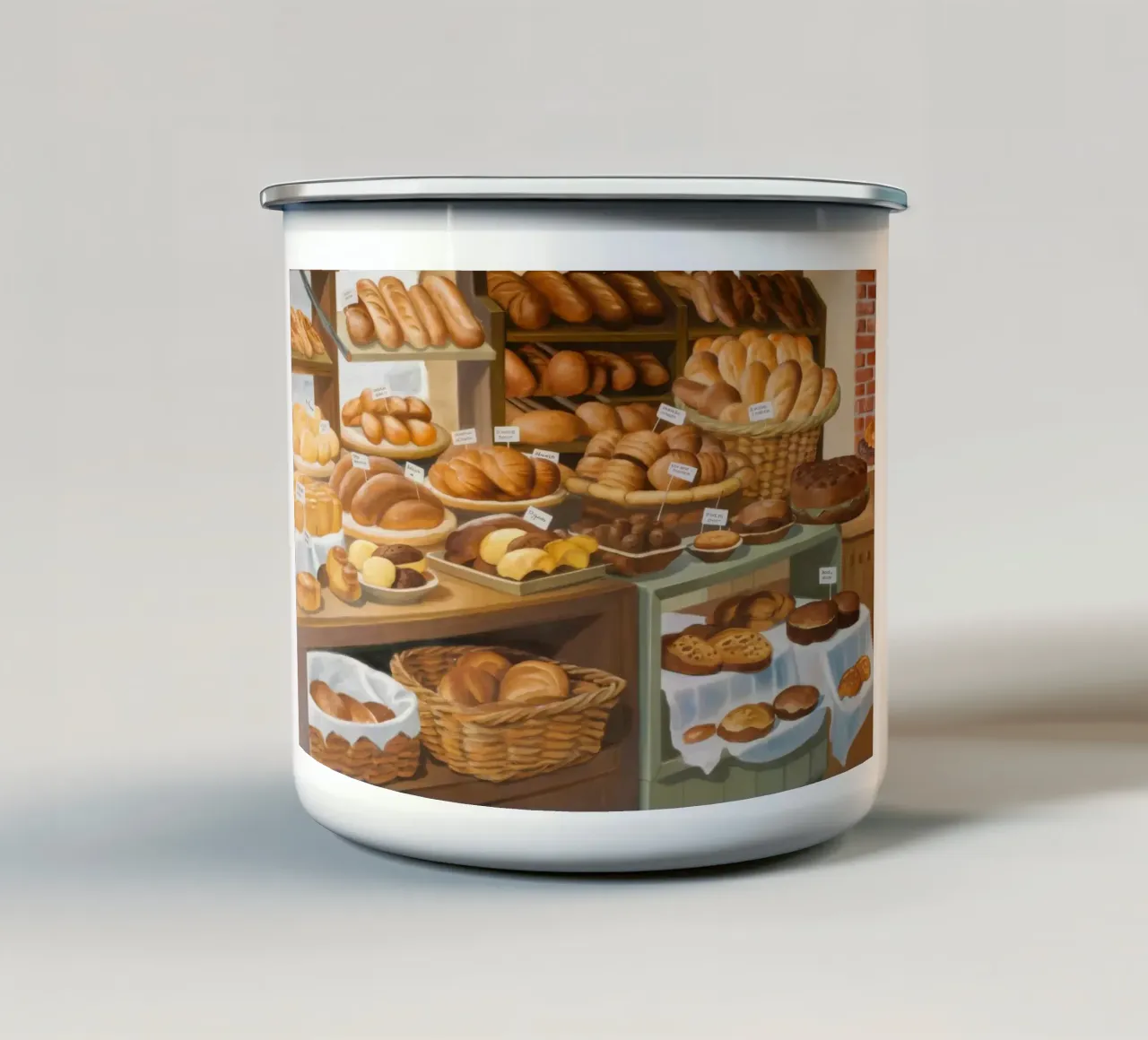 Abbondanza di pane artigianale tazza in smalto da Silk Palette