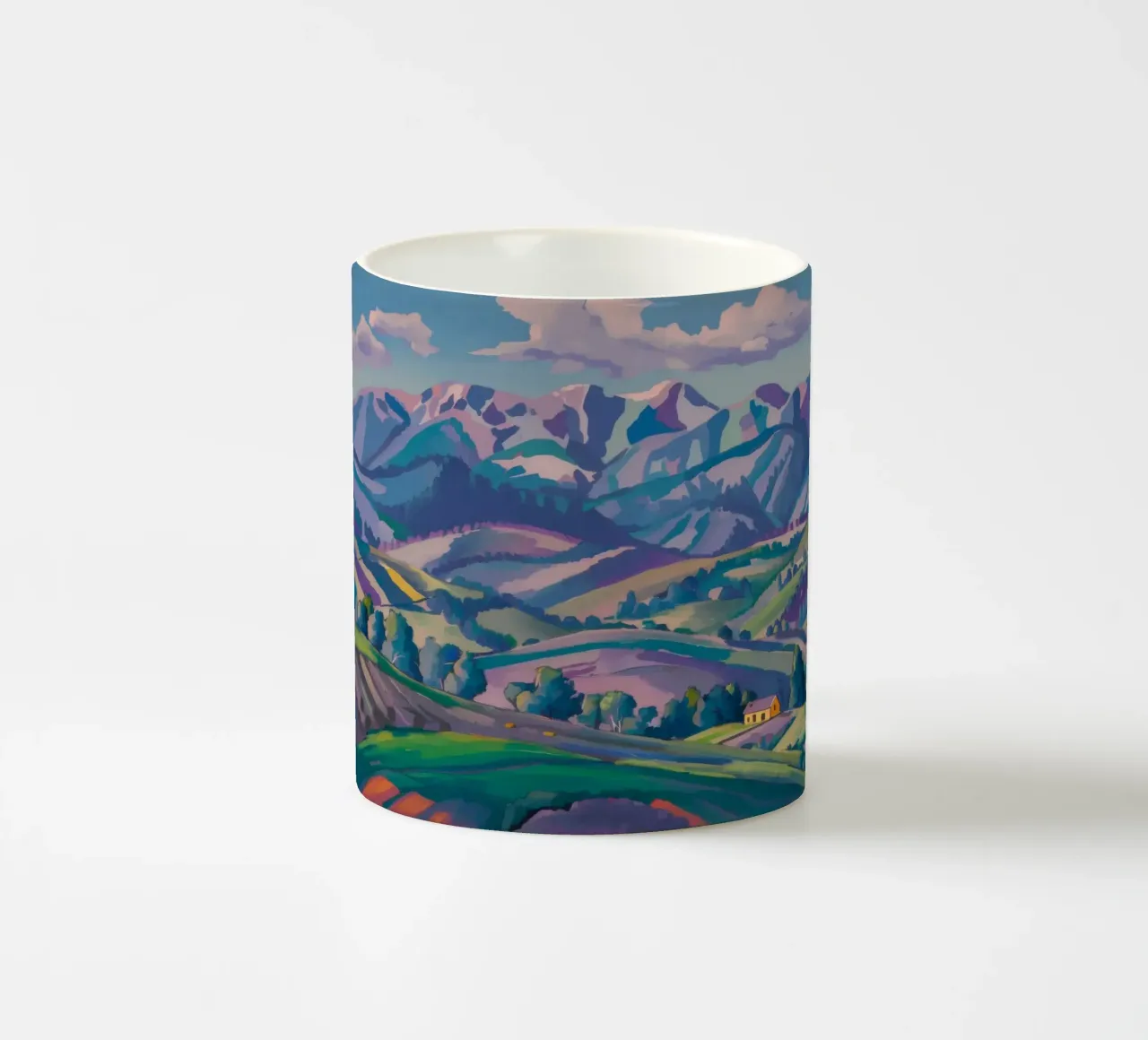 Panorama del Picco Ceruleo tazza in ceramica da Radiance Landscape