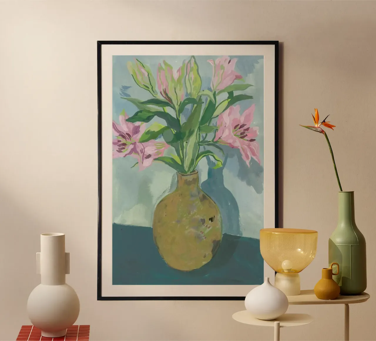 Gold Vase Of Lillies carta hahnemühle da Sonia Brittain