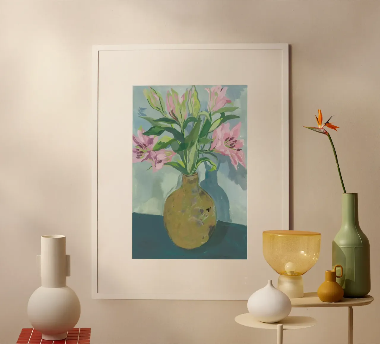 Gold Vase Of Lillies carta hahnemühle da Sonia Brittain