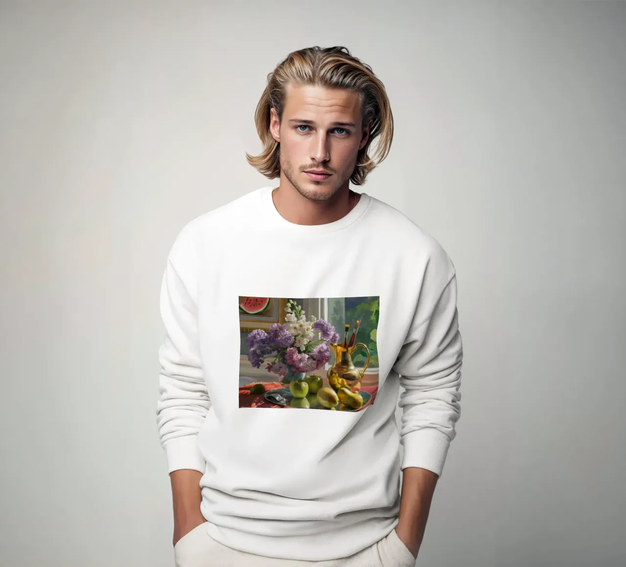 Cosecha de flores de ventana sudadera de Celestial Harmony