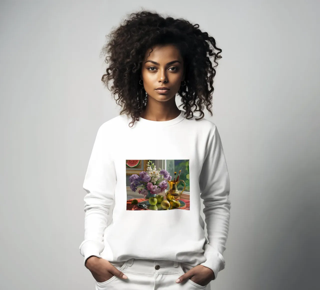 Cosecha de flores de ventana sudadera de Celestial Harmony