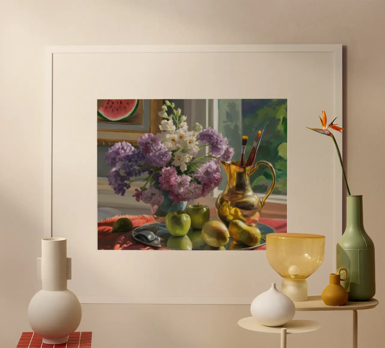 Cosecha de flores de ventana poster de Celestial Harmony