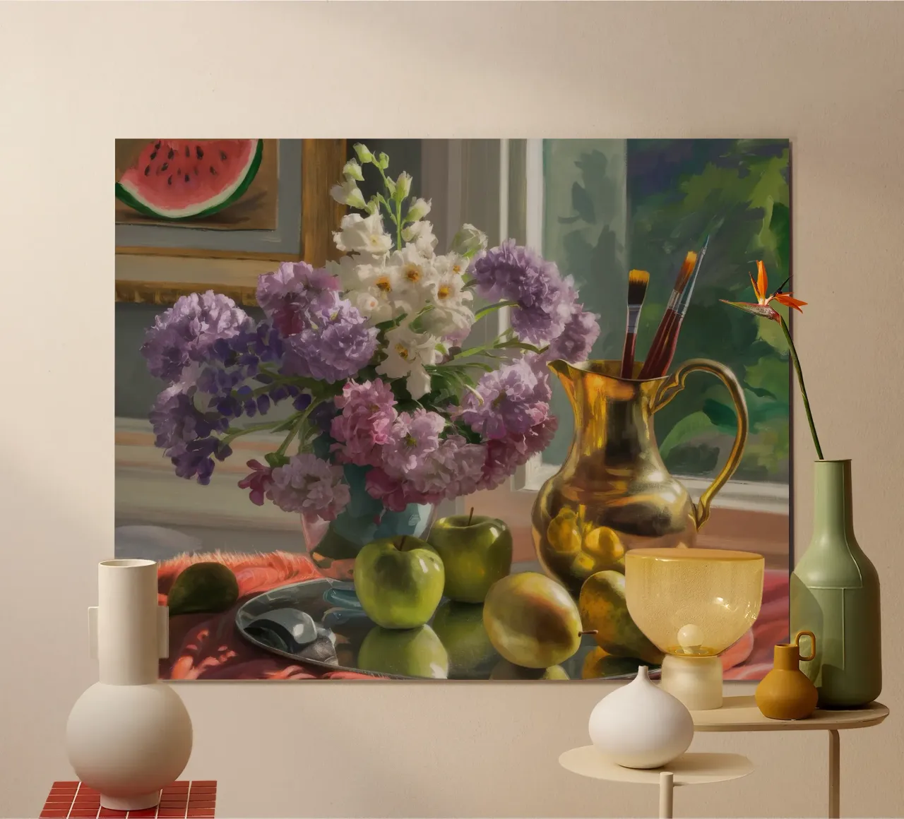 Cosecha de flores de ventana poster de Celestial Harmony