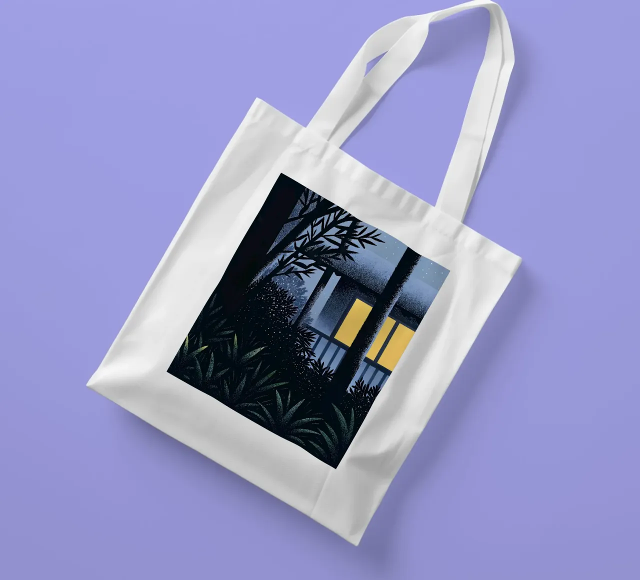 Vue sur les jardins et les arbres tote bag de SOUL SHOP