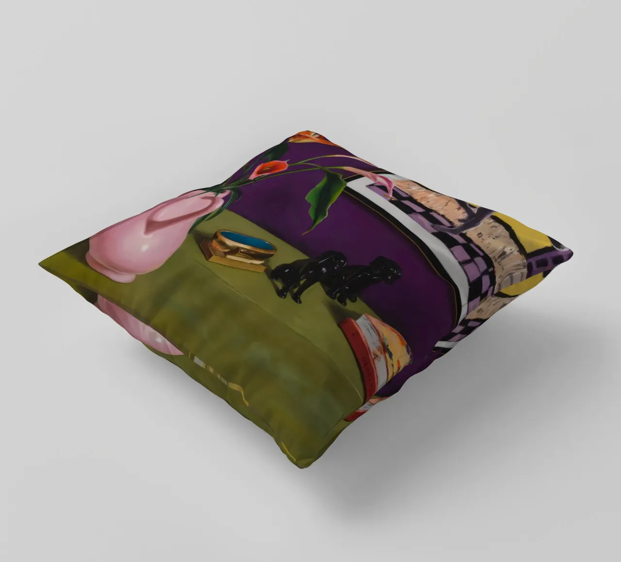 Cerise Lily Canines cuscino da Opal Strokes