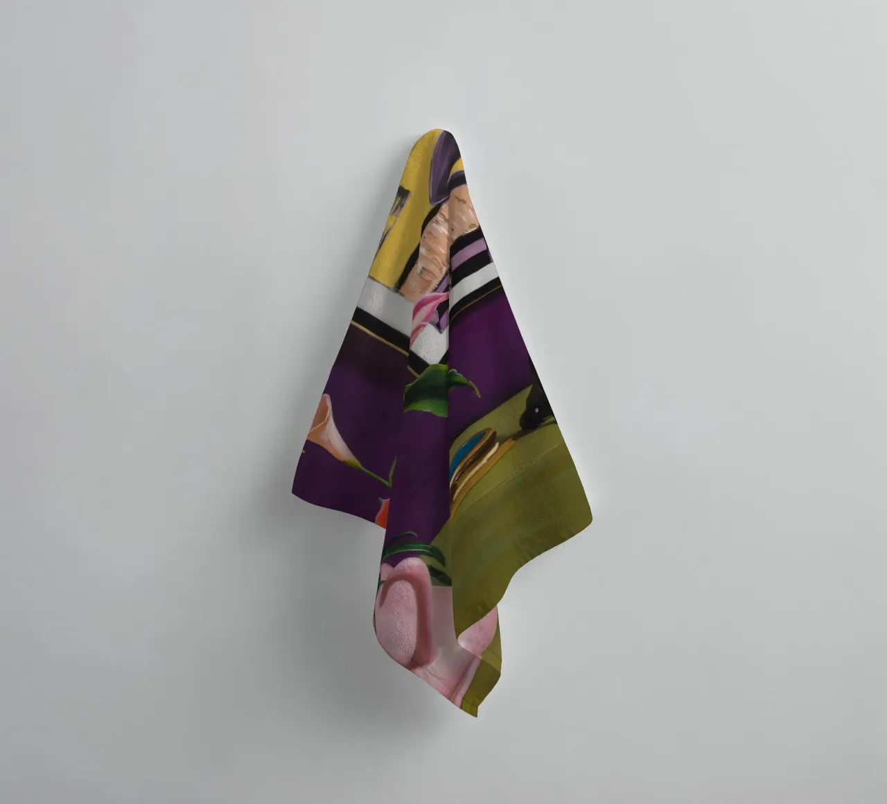 Cerise Lily Canines asciugamano da bagno da Opal Strokes