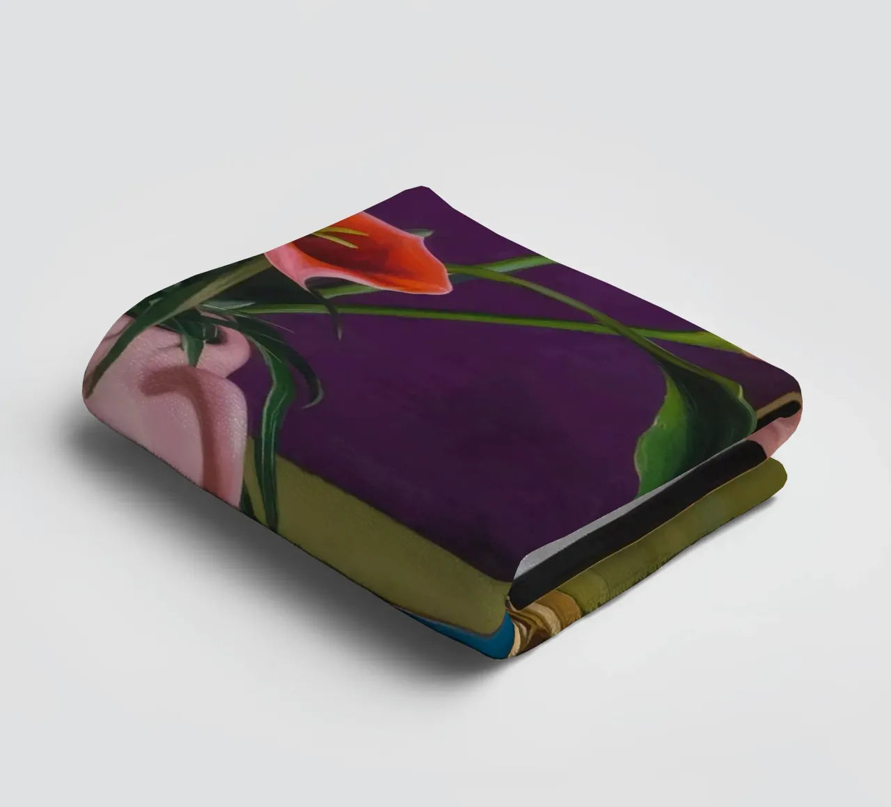 Cerise Lily Canines asciugamano da bagno da Opal Strokes