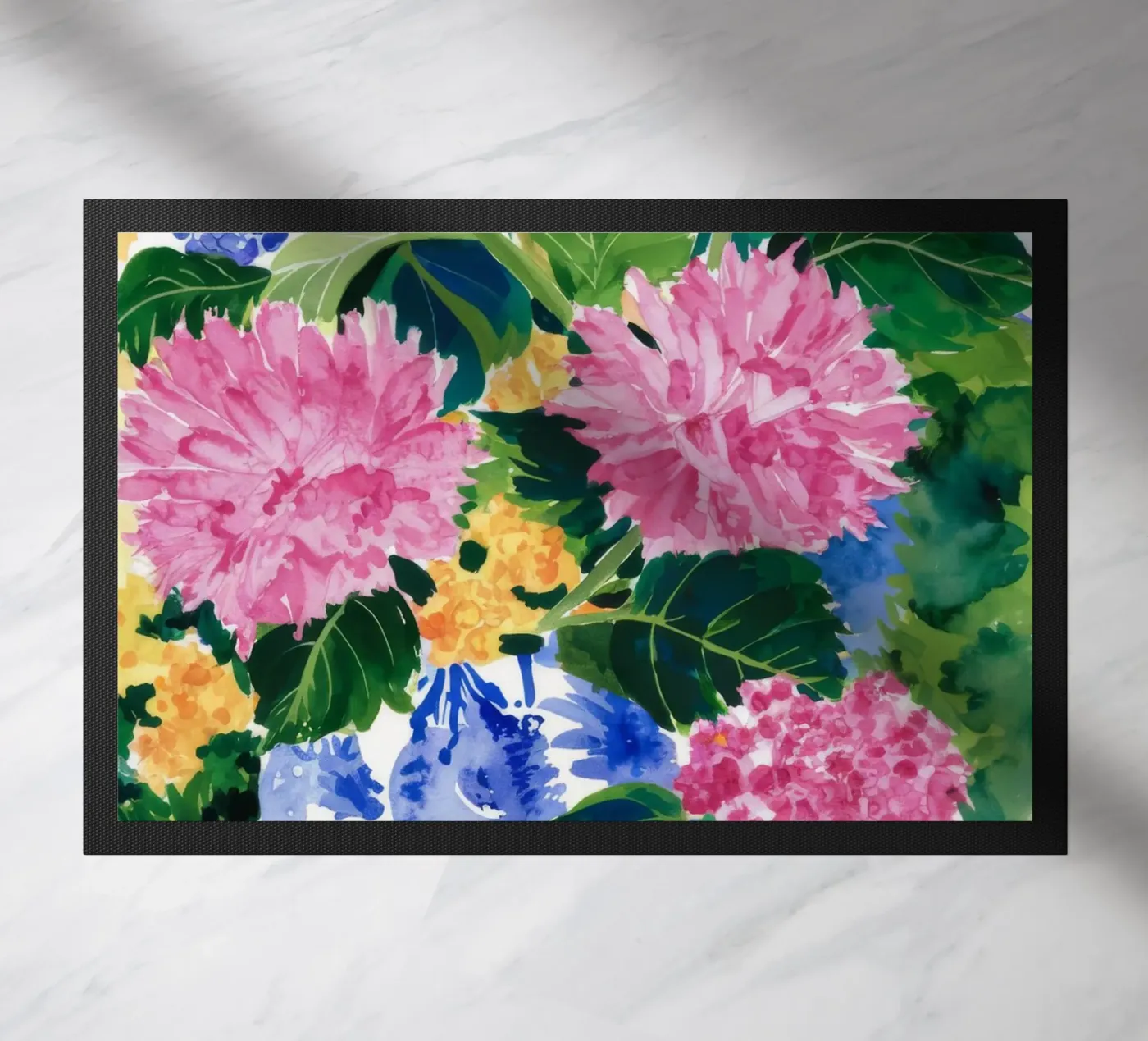 Crystal Bloom Echo doormat by Infinite Chroma