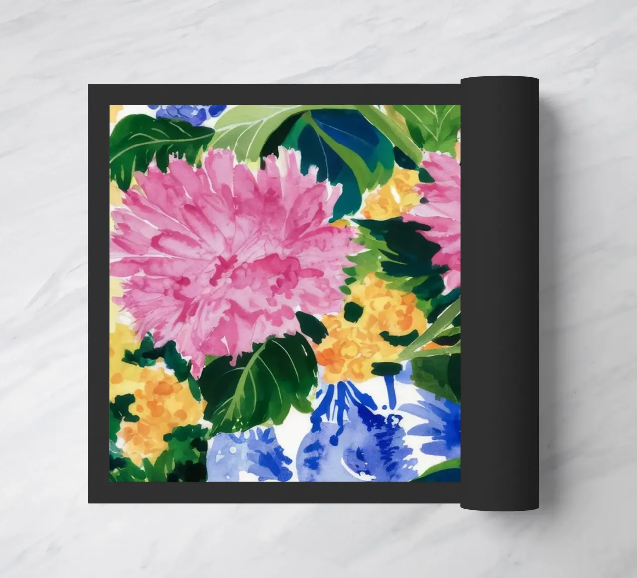 Crystal Bloom Echo doormat by Infinite Chroma