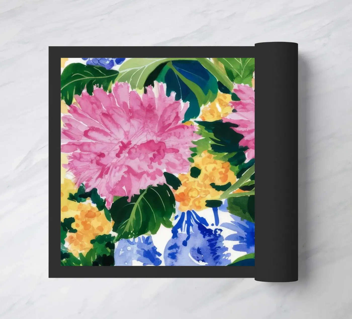 Crystal Bloom Echo doormat by Infinite Chroma